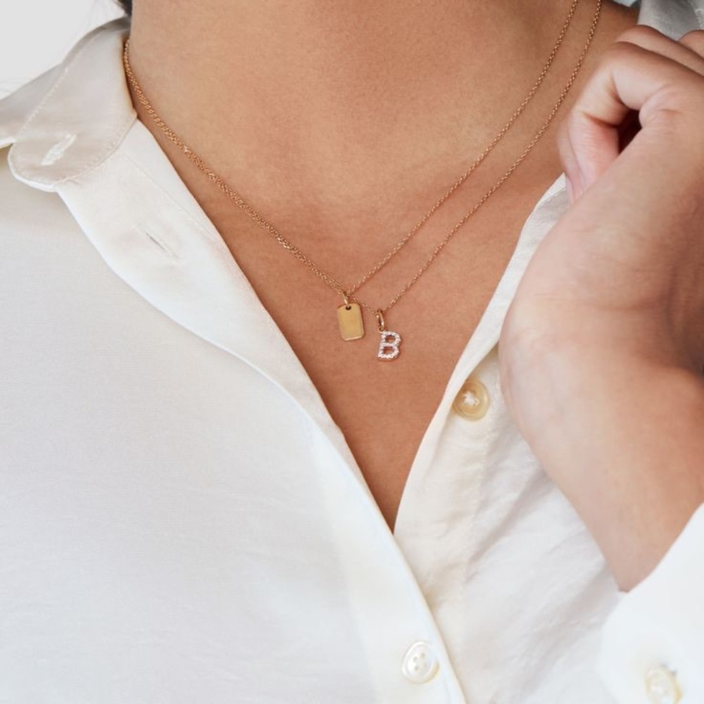 Mejuri Letter B necklace